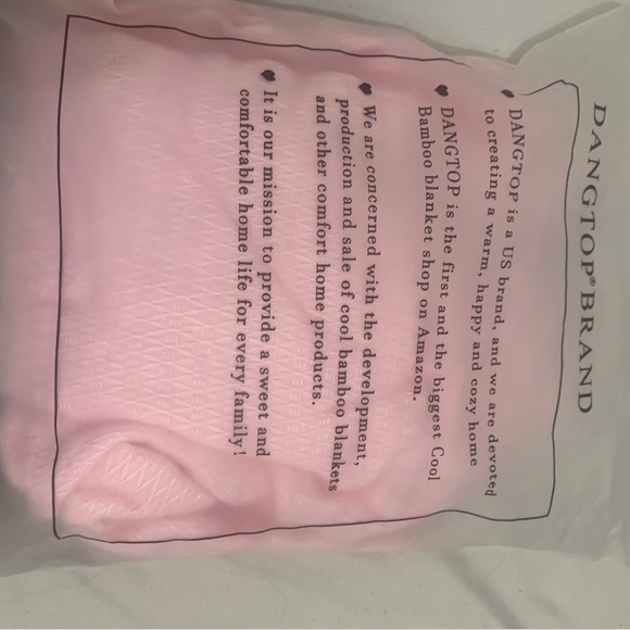 DANGTOP Bamboo Cooling Blanket, Cooling Lightweight Blanket Size 58”X83” PINK - Picture 3 of 4